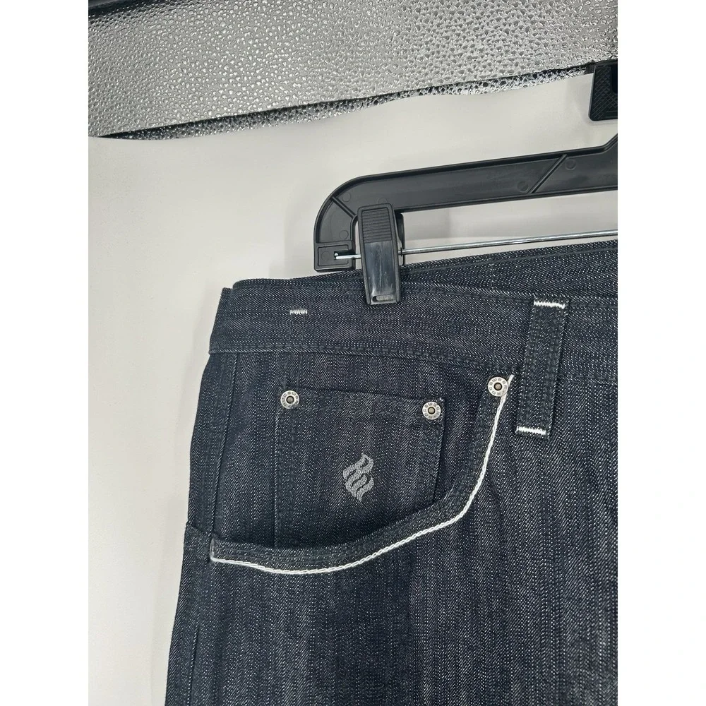 Rocawear‎ Baggy Embroidered Dark Jeans Y2K Vintage Skater 00s 2000s Size 38x34